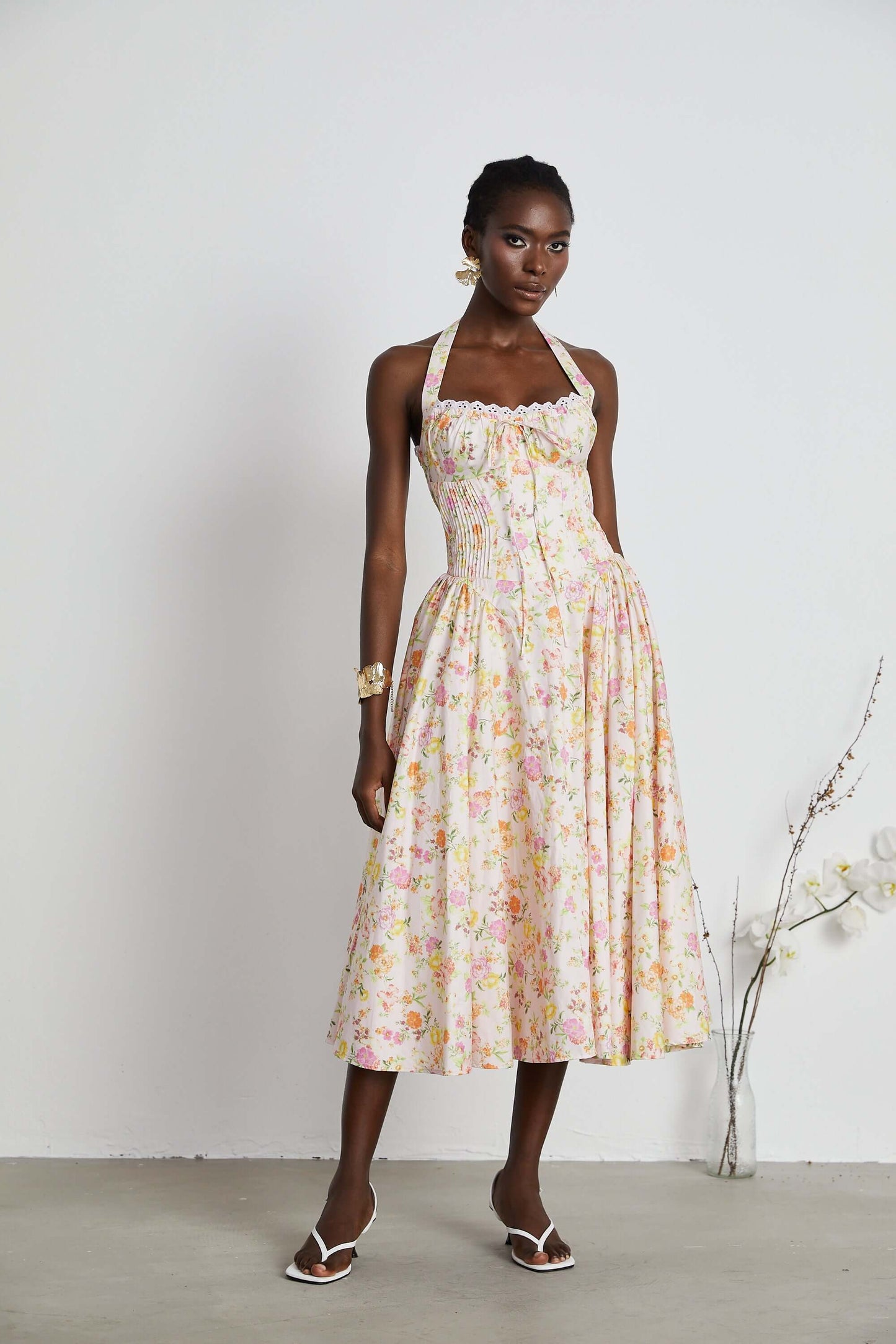 A Line Pleated Dress - Lily