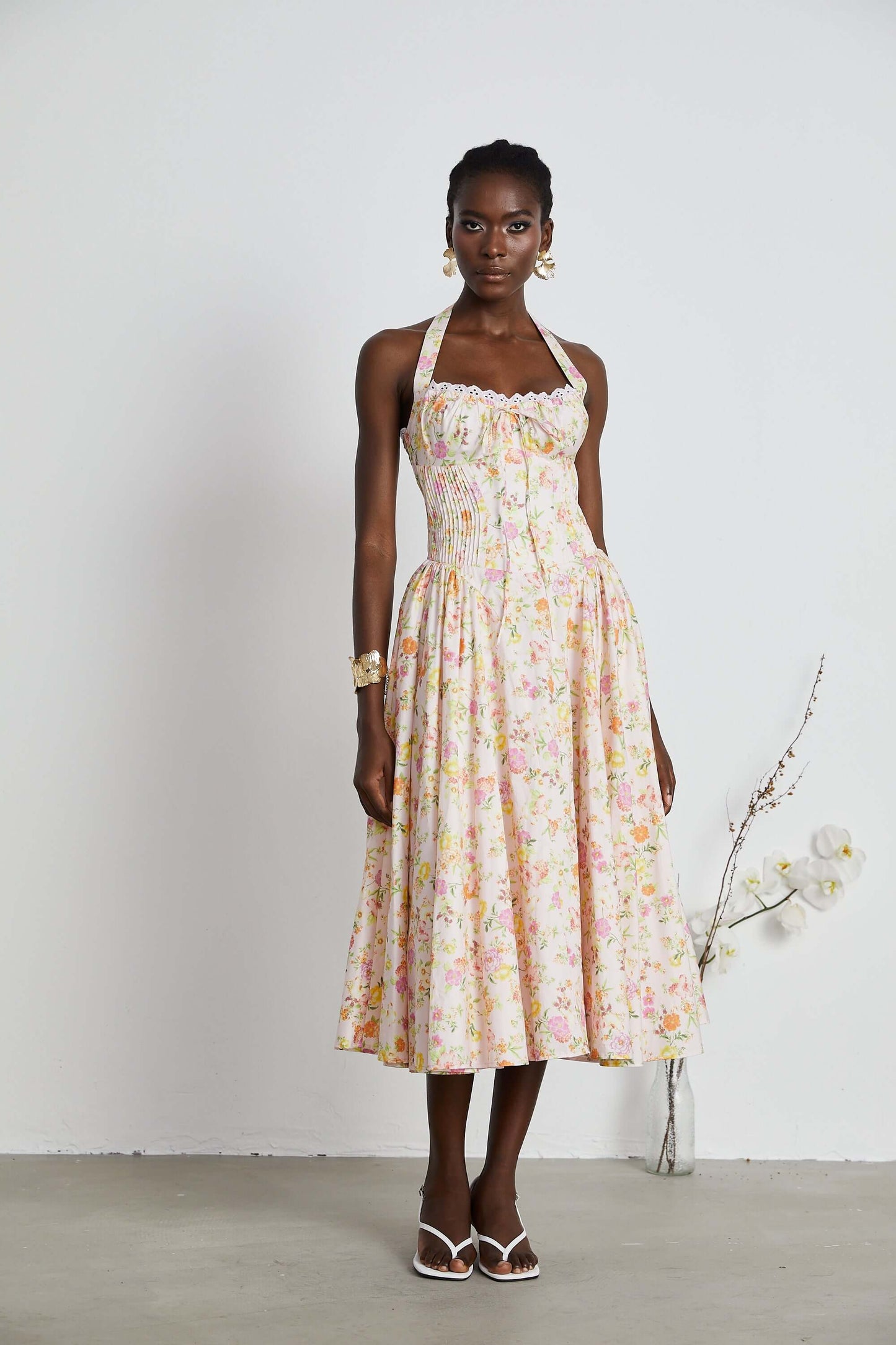 A Line Pleated Dress - Lily
