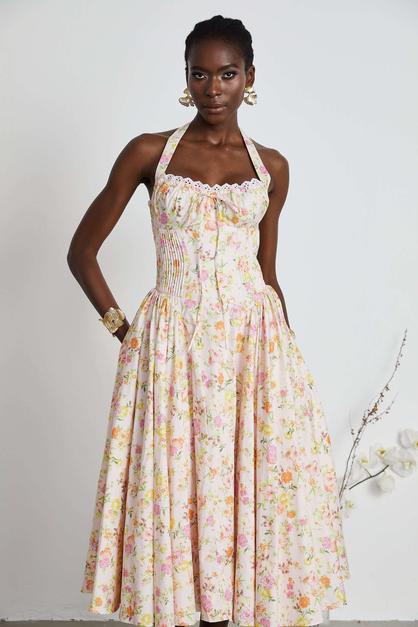 A Line Pleated Dress - Lily