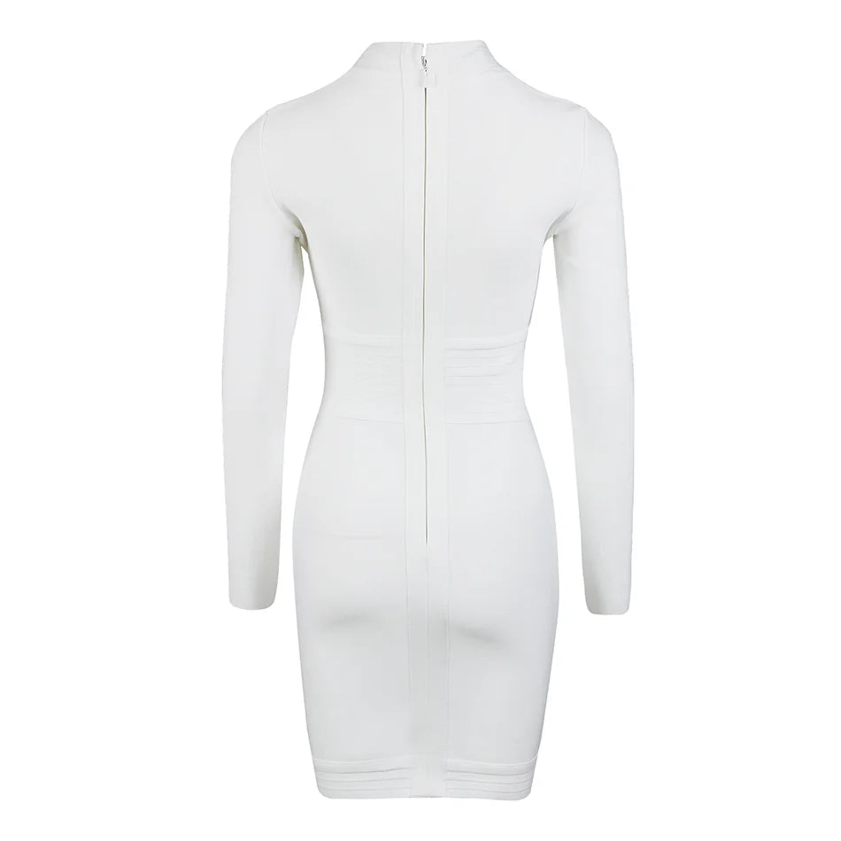 Bandage Long Sleeve Dress - Rivia
