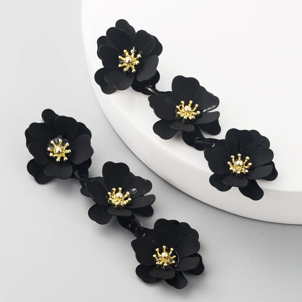 Triple Flower Earring - Lian