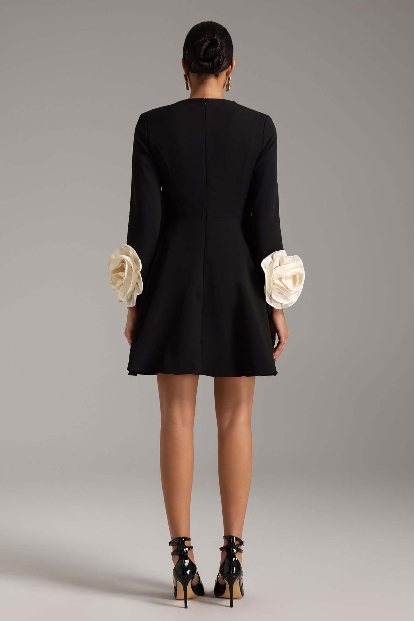 Long Sleeve Appliques Dress - Melinda