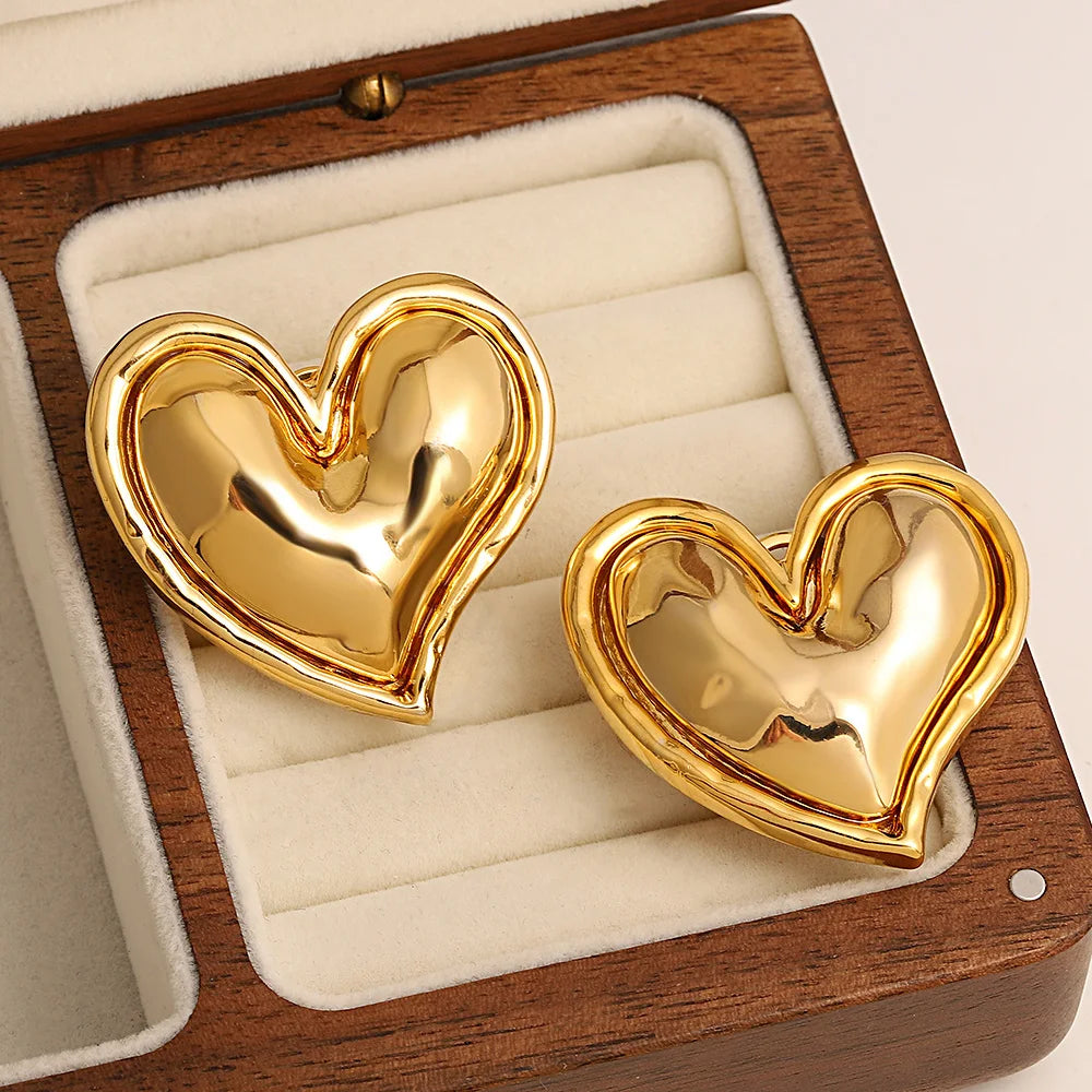Heart Stud Earring - Alexa