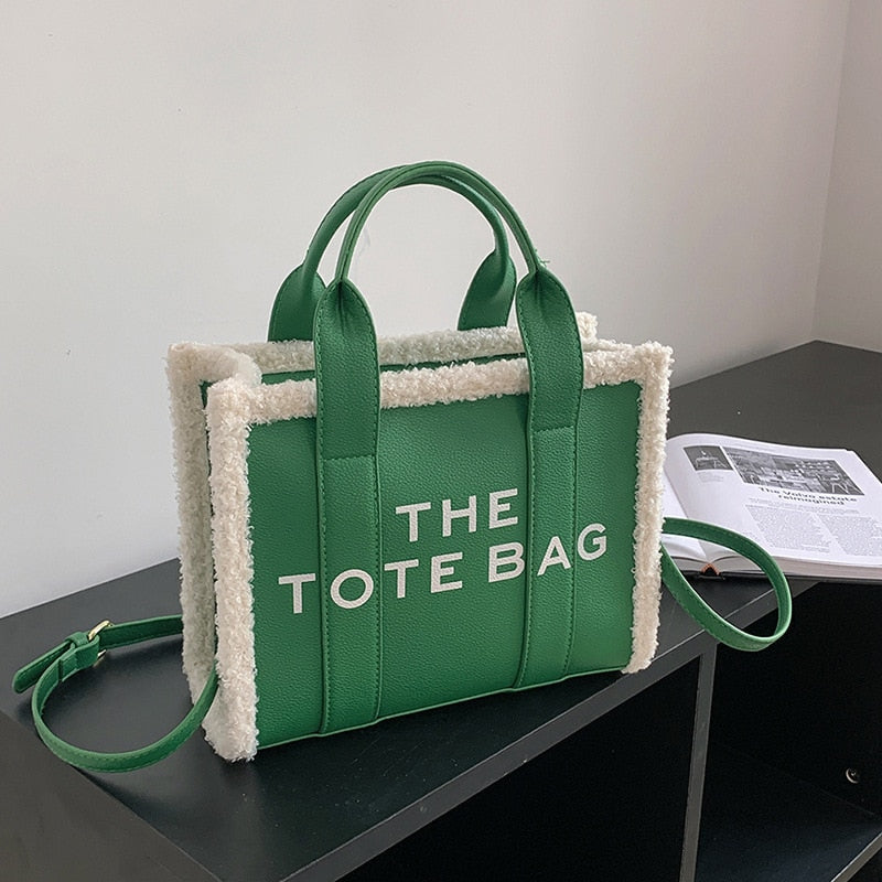 Lamb Wool Tote Bag - Tote