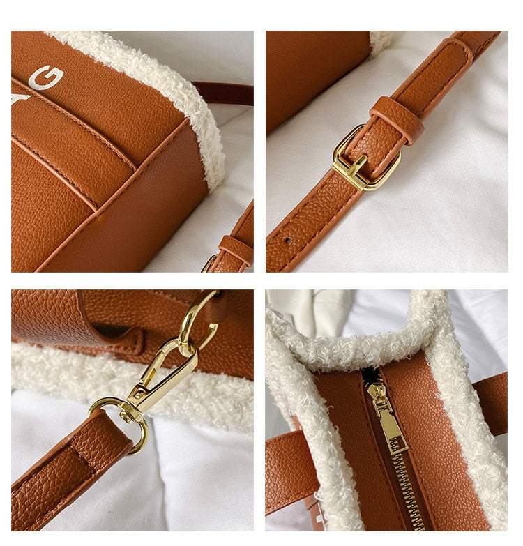 Lamb Wool Tote Bag - Tote