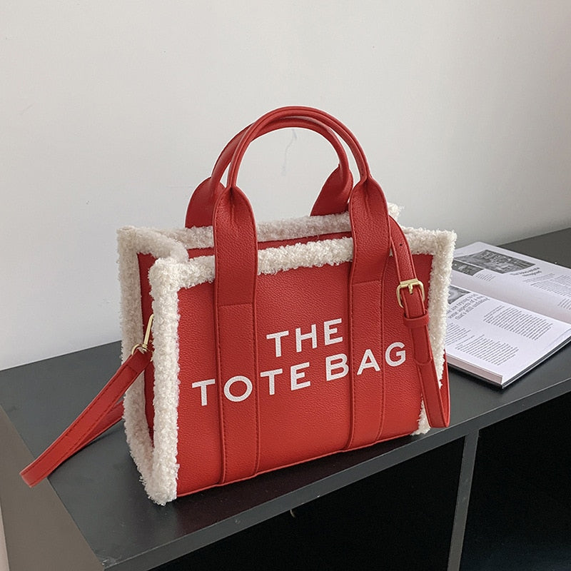 Lamb Wool Tote Bag - Tote