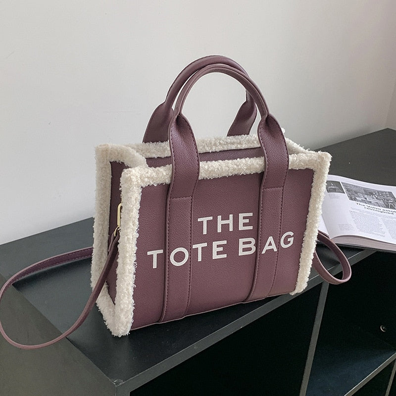 Lamb Wool Tote Bag - Tote