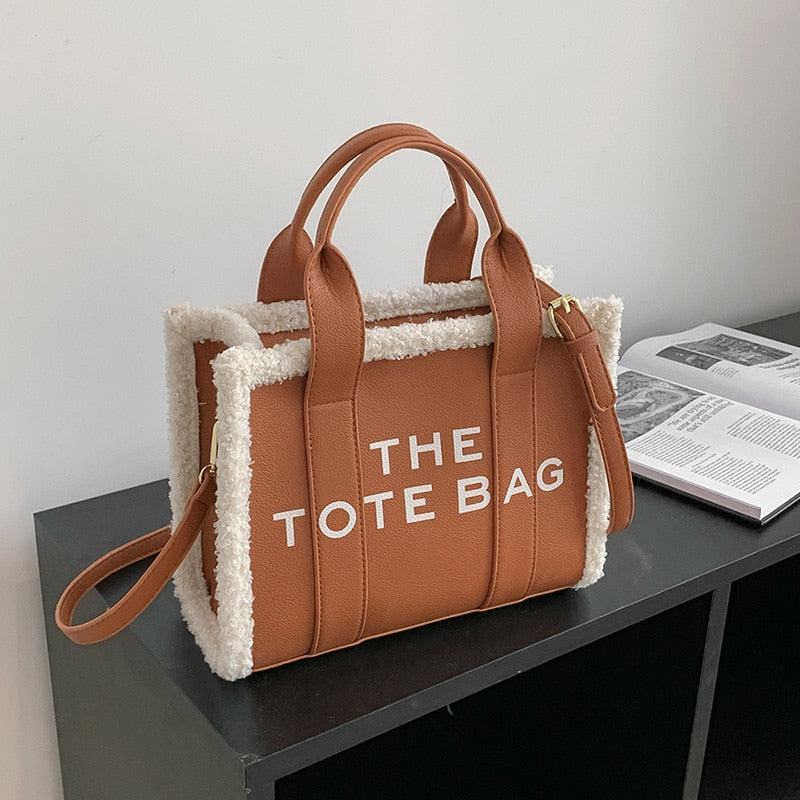 Lamb Wool Tote Bag - Tote