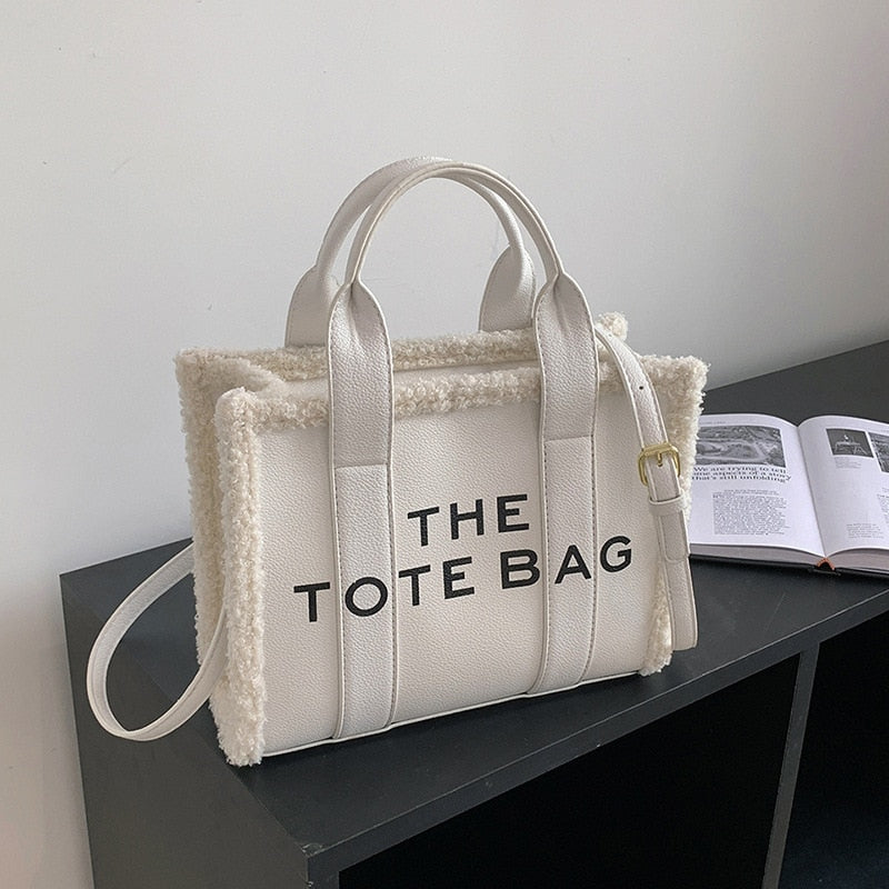 Lamb Wool Tote Bag - Tote