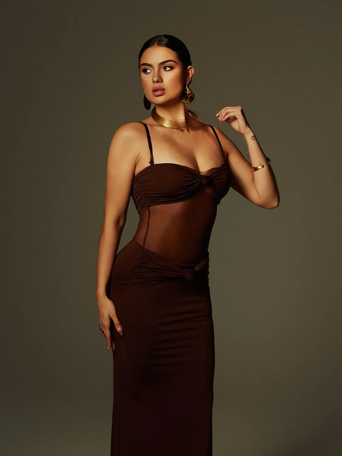 Spaghetti Bow Twisted Dress - Tryssia