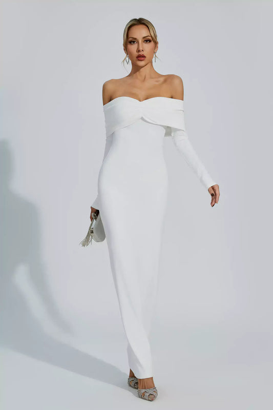 Off The Shoulder Sleeves Dress - Tania
