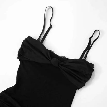 Spaghetti Bow Twisted Dress - Tryssia