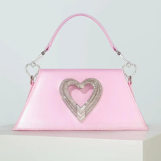 Heart Shaped Satin Handbags - Livian