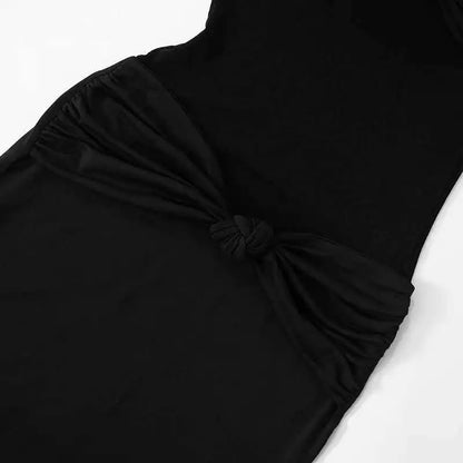 Spaghetti Bow Twisted Dress - Tryssia
